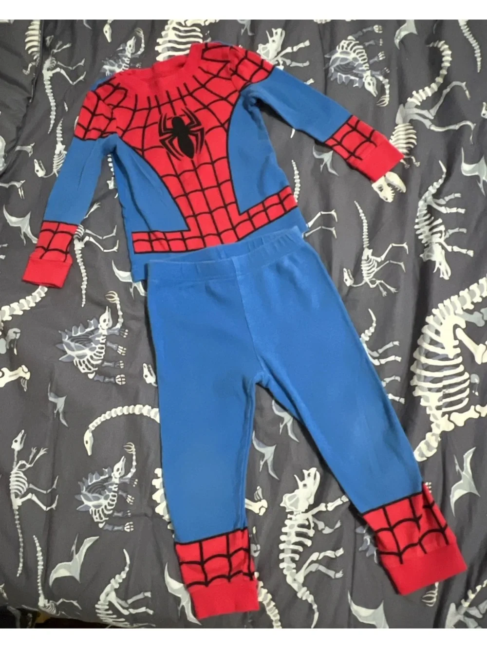 Disney Store Spiderman Tight Fit Pajama Set Boy Marvel Size 2